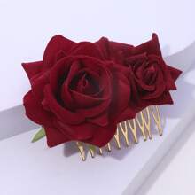 Flower Decor Hair Pin Boho Perfect Gift For Friends For Daily Use Valentine's Day Hair Combs Combs For Hair Side Comb