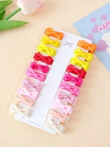 20pcs Cute Children Mini Bowknot Alligator Hair Clips - Multicolor - View 5