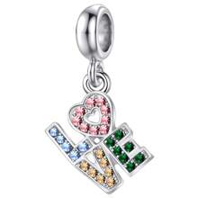 1pc Colorful Love Clover Pendant, Astronaut & Lollipop Charm DIY Jewelry Accessories Valentines
