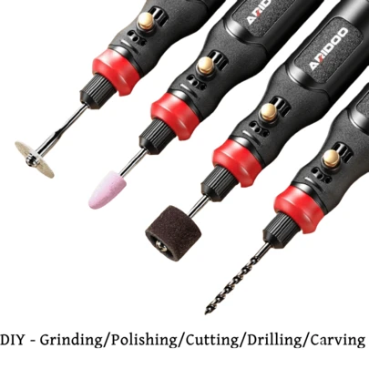 Portable Electric Polishing Machine Set, Suitable For Polishing, Grinding, Carving, Cutting, Drilling, USB Rechargeable Lithium Battery, Handheld Mini Electric Drill For Home Use, Polishing And Carving, Ideal For DIY Of Metal/Jade/Wood/Stationery/Glass/Plastic And Other Materials