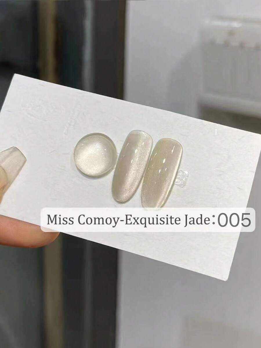 Jade Cat's Eye Nail Polish 2024 New Popular White Ice Transparent Glass