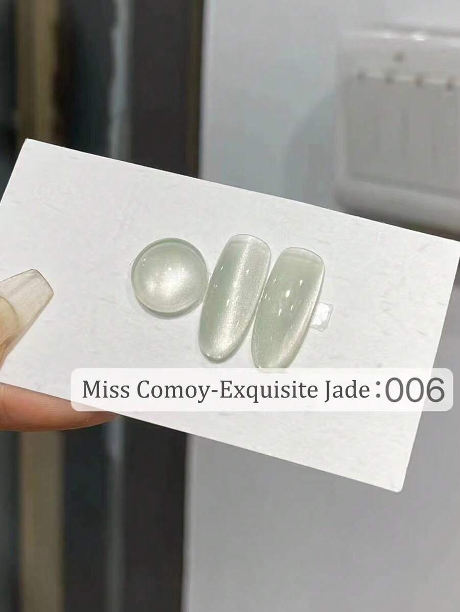 Jade Cat's Eye Nail Polish 2024 New Popular White Ice Transparent Glass