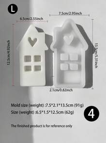 天使小屋兔子剪影模具，圣诞/感恩节主题蜡烛节日氛围装饰，摄影装饰道具，秋枫金秋装饰 - 白色 - 查看 23