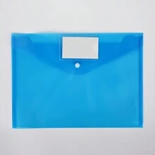 A4 Snap Button PP Plastic File Folder, Colorful Office Document Bag, Receipt Organizer, Label Transparent Document Pouch, Freeze-Proof Contract, File Document Organizer Bag - Snap Tag Style - View 16
