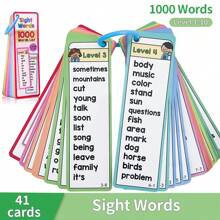 Lachilly 1000 English Sight Words Flashcards 41cards Dolch Sight Word Reading Games Learning Flashcards Homeschool Learning Supplies