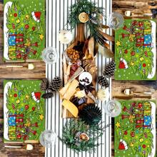 4/6pcs   Whoville Christmas Placemats Xmas Tree Plastic Place Mats Gift Box Table Mats Christmas Theme Kitchen Placemats For Indoor Outdoor Christmas Party Dining Table Decoration - Multicolor - View 6