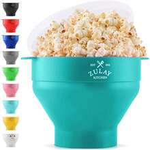 Zulay Kitchen Máquina de palomitas de maíz de silicona plegable - Rojo - Ver 2