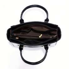 Retro Crocodile Pattern Purses And Handbags For Women Fashion Shoulder Crossbody Tote Bags Stylish Ladies Purse Set - Cà phê nâu - Xem 3