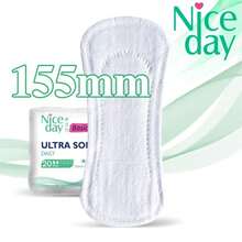 Niceday 20 miếng/gói 155mm Miếng lót quần lót chăm sóc hàng ngày siêu mỏng mềm mại Băng vệ sinh - trắng - Xem 3