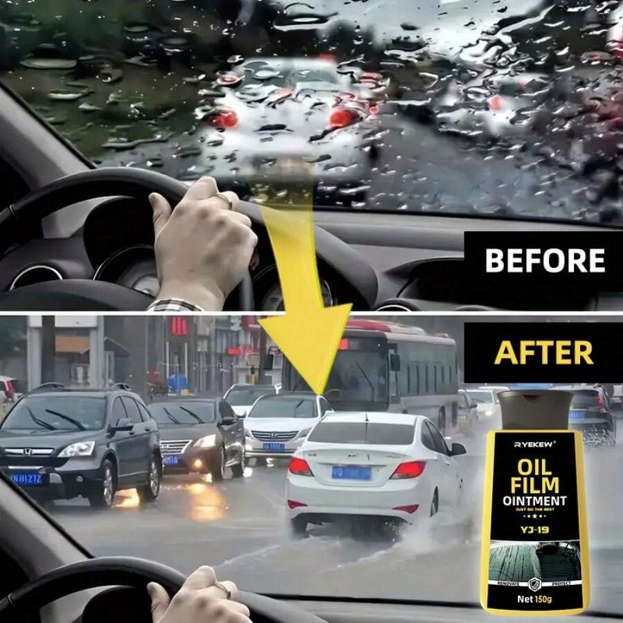 Nettoyant Dissolvant Film D'huile Pour Vitres De Voiture - 120 Ml - Élimine Saleté Et Traces D'eau, Anti-buée