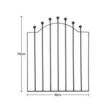 LIVINGANDHOME Living And Home Modern Metal Garden Gate Fence Gate Black - 86cm W x 103cm H  Black - View 9