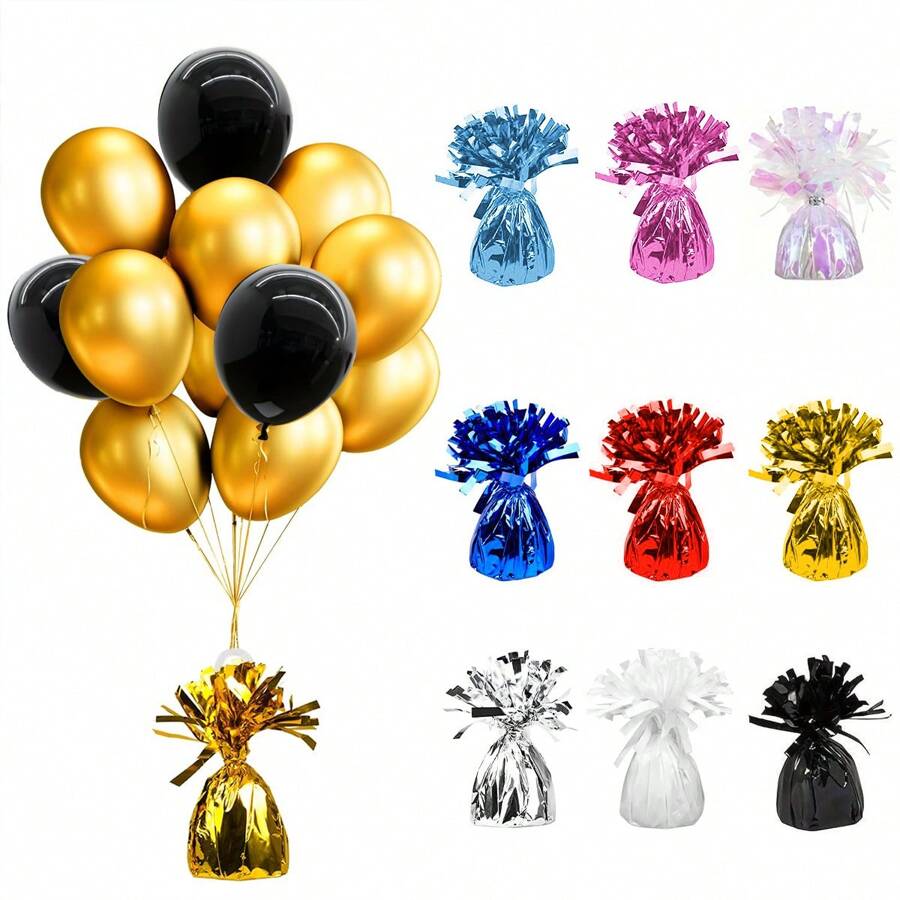 2/6/12 件金属气球配重，DIY 氦气球桌饰气球配重派对装饰，适用于生日、婚礼、周年纪念、新年、圣诞节、节日派对家居装饰
