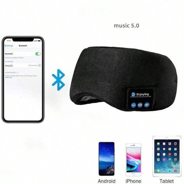 Nueva máscara de dormir inteligente que bloquea la luz, con Bluetooth para música y llamadas inalámbricas, perfecta para uso en el hogar, dormitorio, viajes, oficina y escuela. Regalo de San Valentín para niño, corazón de San Valentín, regalo de San Valentín para mujer, regalo de cumpleaños para novio/a.