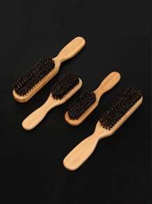 1 件大号野猪毛梳，用于拉直发梳，男士胡须刷、发刷、发梳、刘海梳、边缘刷、头发蓬松梳子发刷防静电美发师发梳头皮美发师造型工具 - 彩色 - 查看 4