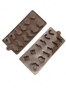 1pc /Christmas Ghost Face Fruit Ice Pudding Candy DIY Silicone Chocolate Mold Cake Mold - Multicolor - View 8
