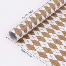 1 tờ giấy gói quà họa tiết kẻ sọc caro thanh lịch tối giản 75*50cm, thích hợp làm quà tặng cho người bán hoa, quà tặng Ngày của Mẹ, trang trí tiệc, đám cưới, sinh nhật, bao bì hoa tự làm, Giáng sinh - Nhiều màu - Xem 9