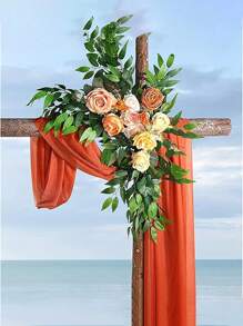 1 件/3 件/5 件装饰人造柳树枝绿植物假叶户外婚礼拱门背景装饰配件家庭派对装饰植物人造花、绿叶茎、情人节、礼物