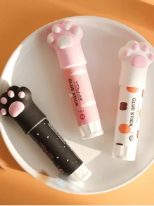 Motarro* 1pc Cat Claw Solid Glue Stick Cute Quick Stick Solid Glue Kawaii Stick Back To School