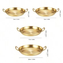 1 Stück Gold/Silber, Edelstahl Grillplatte, Speiseteller, Grillplatte, Speiseteller, Bankettteller, Dessertteller, Kuchenteller, Obstplatte, Snackteller, Küchenzubehör, Weihnachts-/Halloween-Potluck-Zubehör, Potluck-Zubehör, Pizzateller, Westlicher Teller, Frühstückstablett, Kaffee- und Teetablett, Partyzubehör, Valentinstag, Neujahrsgeschenke