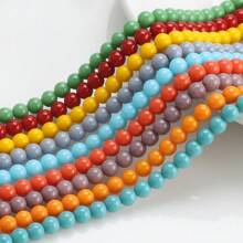 Environ 50 pièces Fil de perles en cristal clair de 8 mm, perles de verre pour la conception de bracelets, colliers, décoration de rideaux