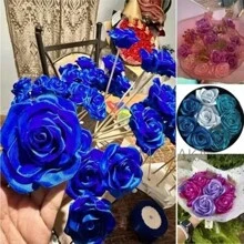 7 rollos Liston Satinado Con Doble Cara Azul Decoracion  Con 4cm 159.6m - azul real - Ver 3
