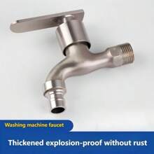 1 Stück Wasserhahn aus Zinklegierung - Waschmaschine Wasserhahn, Haushaltsküchenarmatur, Bad Armatur, Outdoor Garten Wasserhahn
