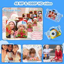 Máy ảnh trẻ em có thẻ nhớ 64G, HD 1080P, 48MP có video, Quà tặng sinh nhật cho trẻ em, Máy ảnh tự sướng cho trẻ em, Quà tặng sinh nhật ngày lễ cho trẻ em, Quà tặng sinh nhật phù hợp cho bé trai/bé gái - Màu xanh lam - Xem 6