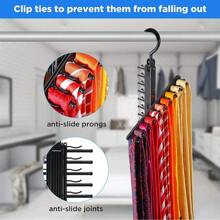 4PCS Adjustable 360° Rotating Scarf And Tie Rack, Versatile Belt Organizer For Home, Space-Saving Hanger Holder, Ideal For Closet Organization, Perfect For Fashion Enthusiasts, Stylish Storage Solution For Scarves, Ties, And Belts, Enhances Your Wardrobe With Easy Access, Great Gift For Holidays And Special Occasions, Keep Your Accessories Neat And -Free, Durable Design For Long-Lasting Use, Elevate Your Home Decor With This Functional And Chic Organizer. - Black - View 3