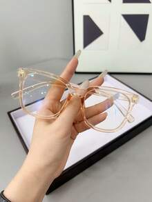 1 副简约多边形镜框无度数眼镜，适合日常佩戴 - 彩色 - 查看 9