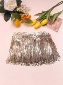 New Colorful Sequined Tassel Trim Fringed Edge DIY Stage Performance Dress Latin Dance Skirt Curtain Decor Accessory, In Stock, Width: 14cm - Multicolor - View 6