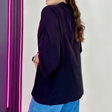 Black Kimono With Bandeau Top - màu đen - Xem 2