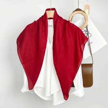 1 Khăn trùm đầu vuông vải lanh cho nữ, Khăn choàng khăn tay lớn trang trí, Băng đô khăn lụa tối giản và thanh lịch, Khăn choàng đi biển chống nắng, Thích hợp để mặc hàng ngày và lễ hội - Nhiều màu - Xem 20