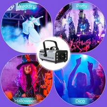 1200W Stage Fog Machine 6 RGB LED Beads With Remote Control For Halloween Home Carnival Party Wedding Music Show Club Bar KTV DJ Disco - 1 máy tính - Xem 8