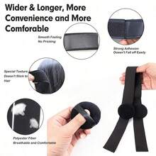 2PCS Edge Melt Band với Bảo vệ tai cho tóc giả ren Dây thun có logo được cá nhân hóa để cài dây buộc tóc ren - màu đen - Xem 4