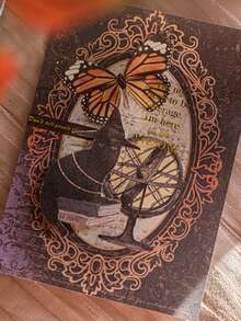 100张/本植物花卉主题笔记本装饰纸大量复古材料纸基础笔记本材料书复古钞票手写字母DIY装饰笔记本背景材料纸 - 彩色 - 查看 12