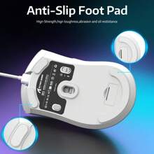 ATTACK SHARK R1 Wireless Gaming Mouse,Tri-Mode Connection (2.4G/Wired/BT5.2),55g Lightweight,18K DPI Optical Sensor,HUYU 20 Million Key Life,Ergonomic Design,For PC/Laptop/Win - White - View 8