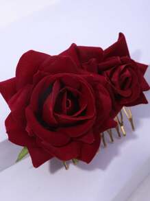 Flower Decor Hair Pin Boho Perfect Gift For Friends For Daily Use Valentine's Day Hair Combs Combs For Hair Side Comb
