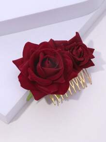 Flower Decor Hair Pin Boho Perfect Gift For Friends For Daily Use Valentine's Day Hair Combs Combs For Hair Side Comb
