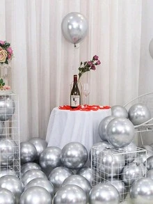 Bộ 20 bóng bay kim loại màu vàng hồng/bạc/hỗn hợp, thích hợp cho sinh nhật, đám cưới, họp mặt gia đình, tiết lộ giới tính, tiệc theo chủ đề, trang trí tiệc và trang trí nhà cửa - Nhiều màu - Xem 1