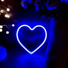 Lumière au néon en forme de cœur rose, lumière LED alimentée par batterie ou USB, lumière décorative pour le bureau, le mur, le dortoir, la salle de classe, la chambre des filles, la fête des mères, la saint-valentin, l'anniversaire, la maison