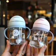 Bình đựng nước chống sặc dung tích 250ml có ống hút có tay cầm chống sặc Gravity Ball, Bình đựng nước chống sốc có cốc uống nước, dùng ngoài trời, cắm trại - Nhiều màu - Xem 4
