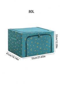 1pc Original Design Floral World Storage Box - Foldable Clothes Storage Box With Large Capacity & Zipper - Suitable For Closet & Living Room Storage Of Clothes, Snacks And More. Decorations Decor Festival Decor Room Decor Home Decor Bed Room Decor Bedroom, Organizer, Home Storage, White T Shirt Women, Black Pants Women, Ladies Winter Clothes, Dress, - Grey - View 20