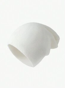 1 件男士纯色百搭针织帽，适合秋冬保暖和日常穿着秋季服装 - 彩色 - 查看 14