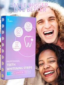 牙齿美白贴，深度清洁牙齿，日常口腔护理可以帮助去除污渍，防止牙菌斑堆积，并有助于去除吸烟、咖啡、苏打水和酒精污渍，清洁牙齿污渍。 - 粉色 - 查看 7