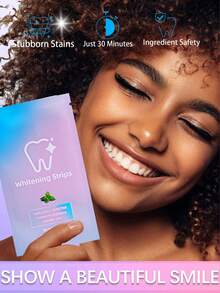 牙齿美白贴，深度清洁牙齿，日常口腔护理可以帮助去除污渍，防止牙菌斑堆积，并有助于去除吸烟、咖啡、苏打水和酒精污渍，清洁牙齿污渍。 - 粉色 - 查看 3
