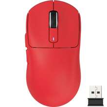 ATTACK SHARK X3 Lightweight Wireless Gaming Mouse With Tri-Mode 2.4G/USB-C Wired/BT,Up To 26K DPI, PAW3395 Optical Sensor,GM8.0 Switch,5 Programmable Buttons For PC/Win - 紅色 - 查看 1