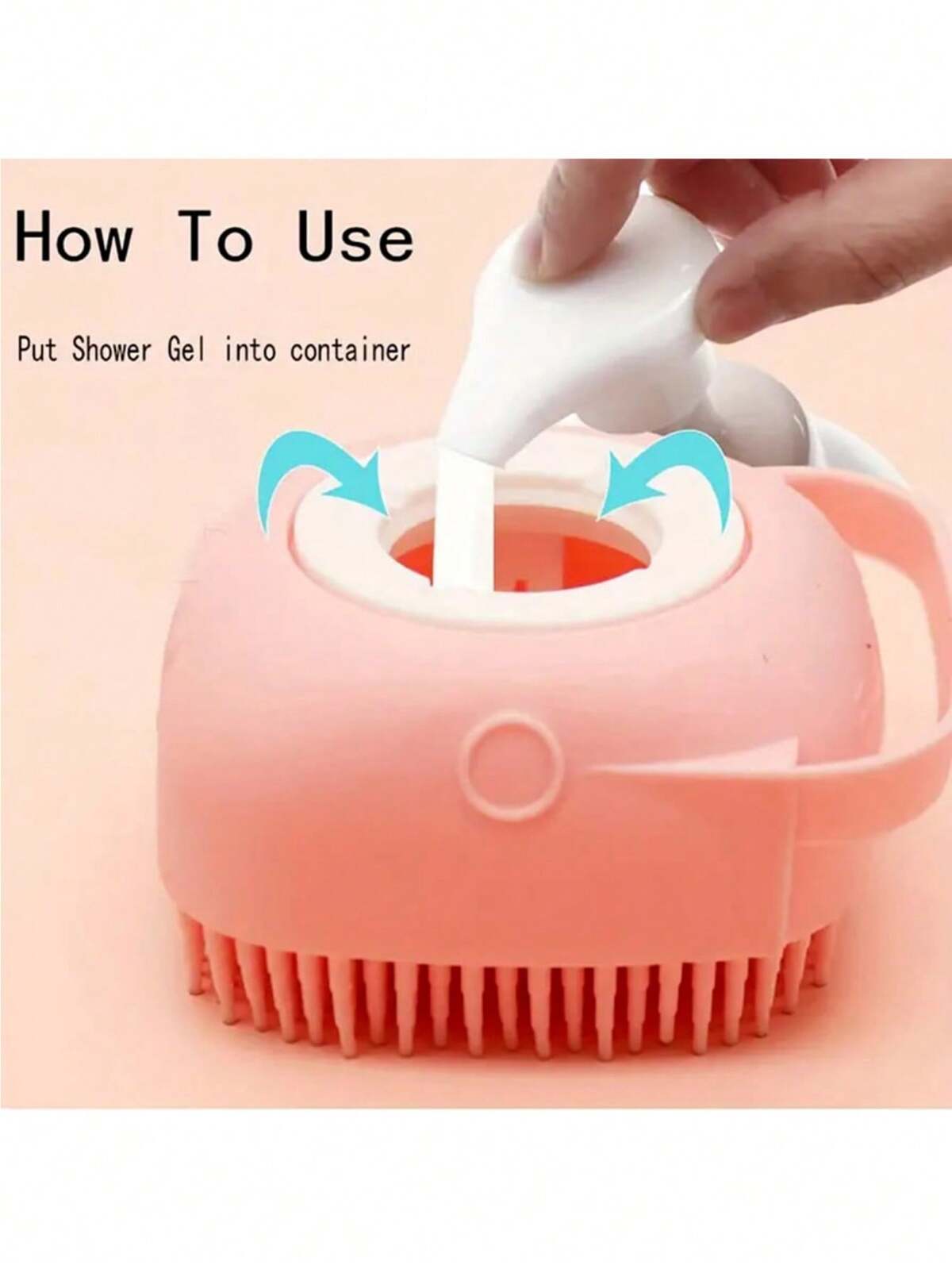 1 pièce Brosse de bain pour animaux de compagnie avec porte-savon intégré, convient pour les chats et les chiens 3