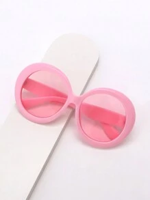 1pc Oversized Round Frame Fashion Glasses, Candy Color, Personalized And Versatile, Y2K Fashion Women's Glasses Beach Accessories For Women Glasses Shades Basics Fall Winter Women Outfits Clothes Business Casual Gifts - 彩色 - 查看 18
