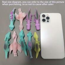 6/10/20pcs Slingshot Dinosaur Finger Toys, Mini Rubber Dino Figures Finger Sling Shot Toys, Flying Games Party Favors Gift Toy, Funny Gag Gifts Christmas Halloween Gift - Multicolor - View 4