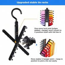 4PCS Adjustable 360° Rotating Scarf And Tie Rack, Versatile Belt Organizer For Home, Space-Saving Hanger Holder, Ideal For Closet Organization, Perfect For Fashion Enthusiasts, Stylish Storage Solution For Scarves, Ties, And Belts, Enhances Your Wardrobe With Easy Access, Great Gift For Holidays And Special Occasions, Keep Your Accessories Neat And -Free, Durable Design For Long-Lasting Use, Elevate Your Home Decor With This Functional And Chic Organizer. - Black - View 4